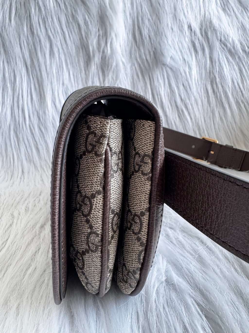 Gucci GG Supreme Blondie Belt Bag (brand new) Brown Leather Good - Inside View