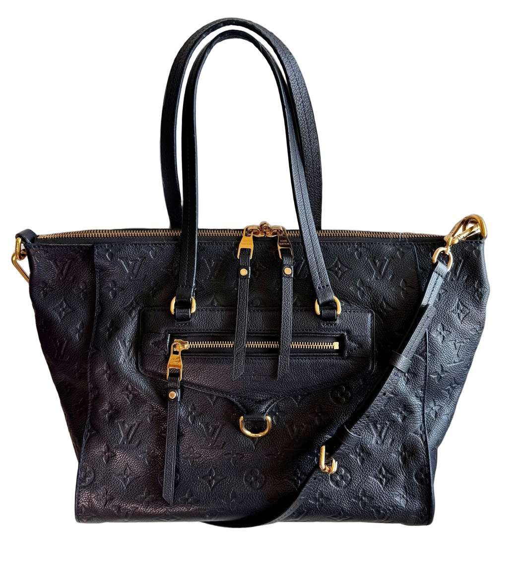 Louis Vuitton Empreinte Leather Lumineuse PM Bag- Dark Navy Navy Leather Good - Front View