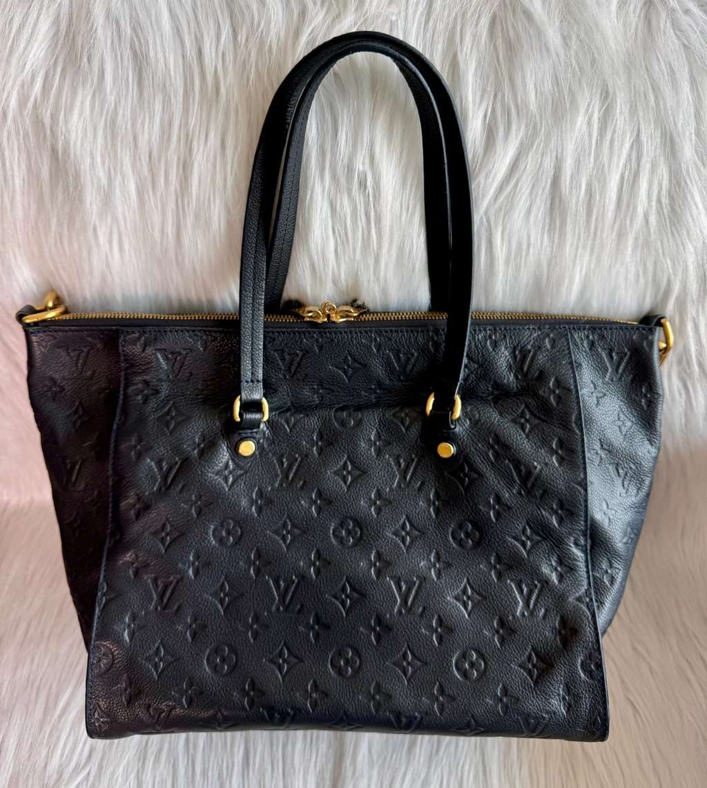Louis Vuitton Empreinte Leather Lumineuse PM Bag- Dark Navy Navy Leather Good - Back View