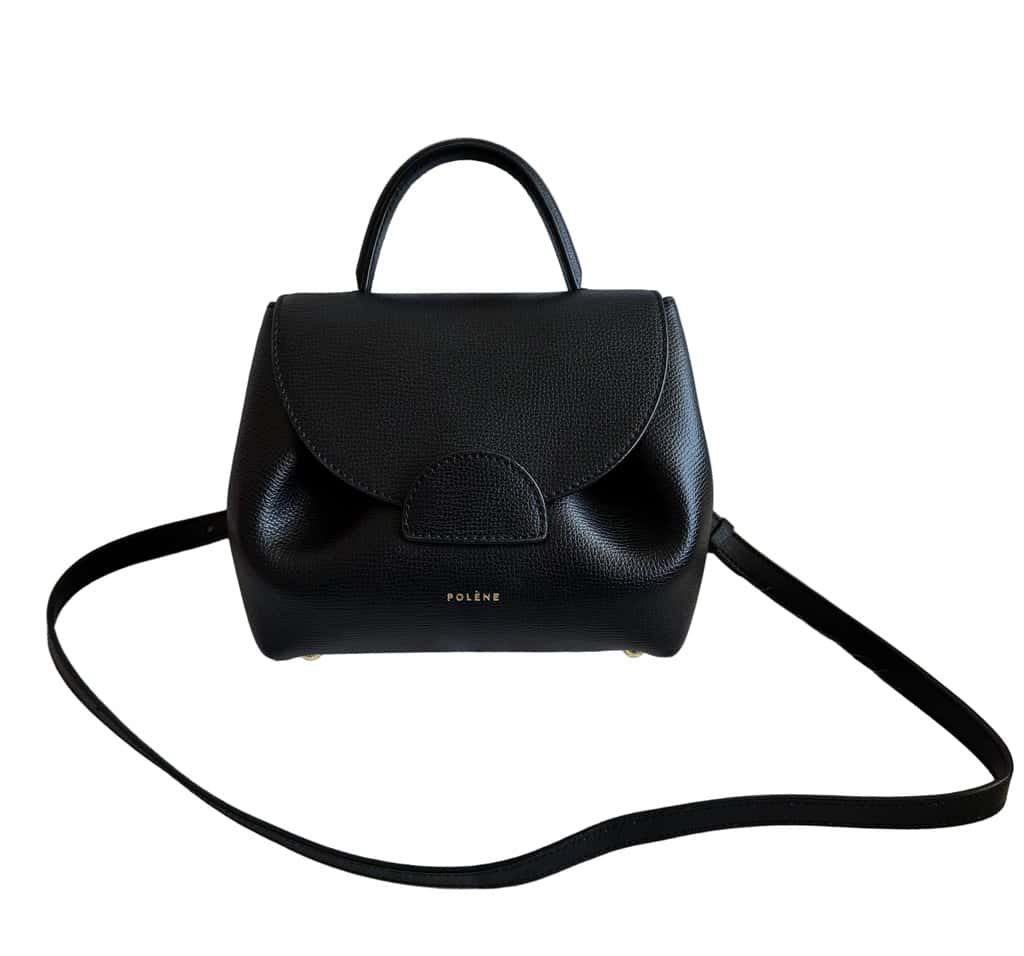 Polene Numero Un Nano Black Black Leather Good - Back View