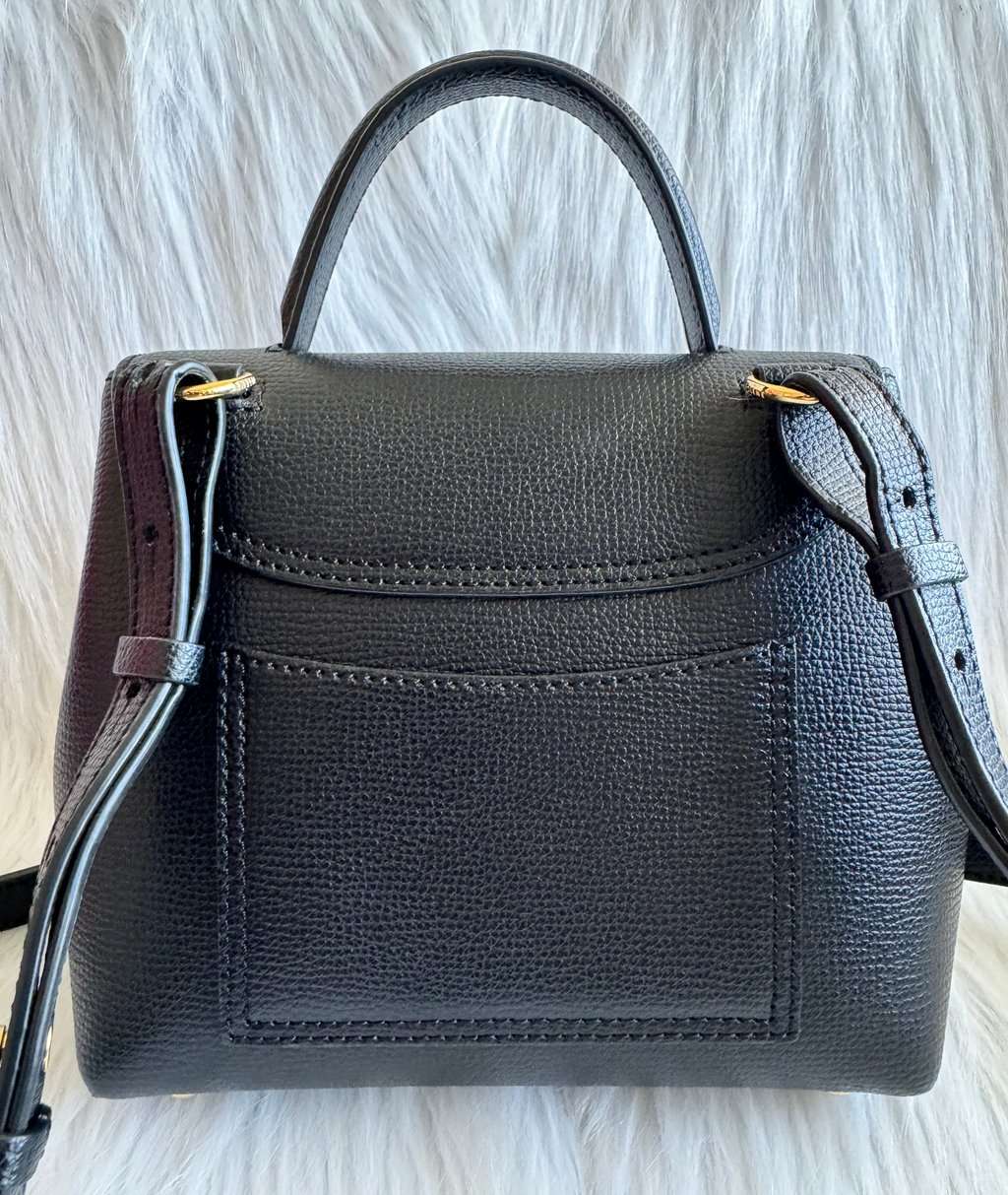 Polene Numero Un Nano Black Black Leather Good - Inside View