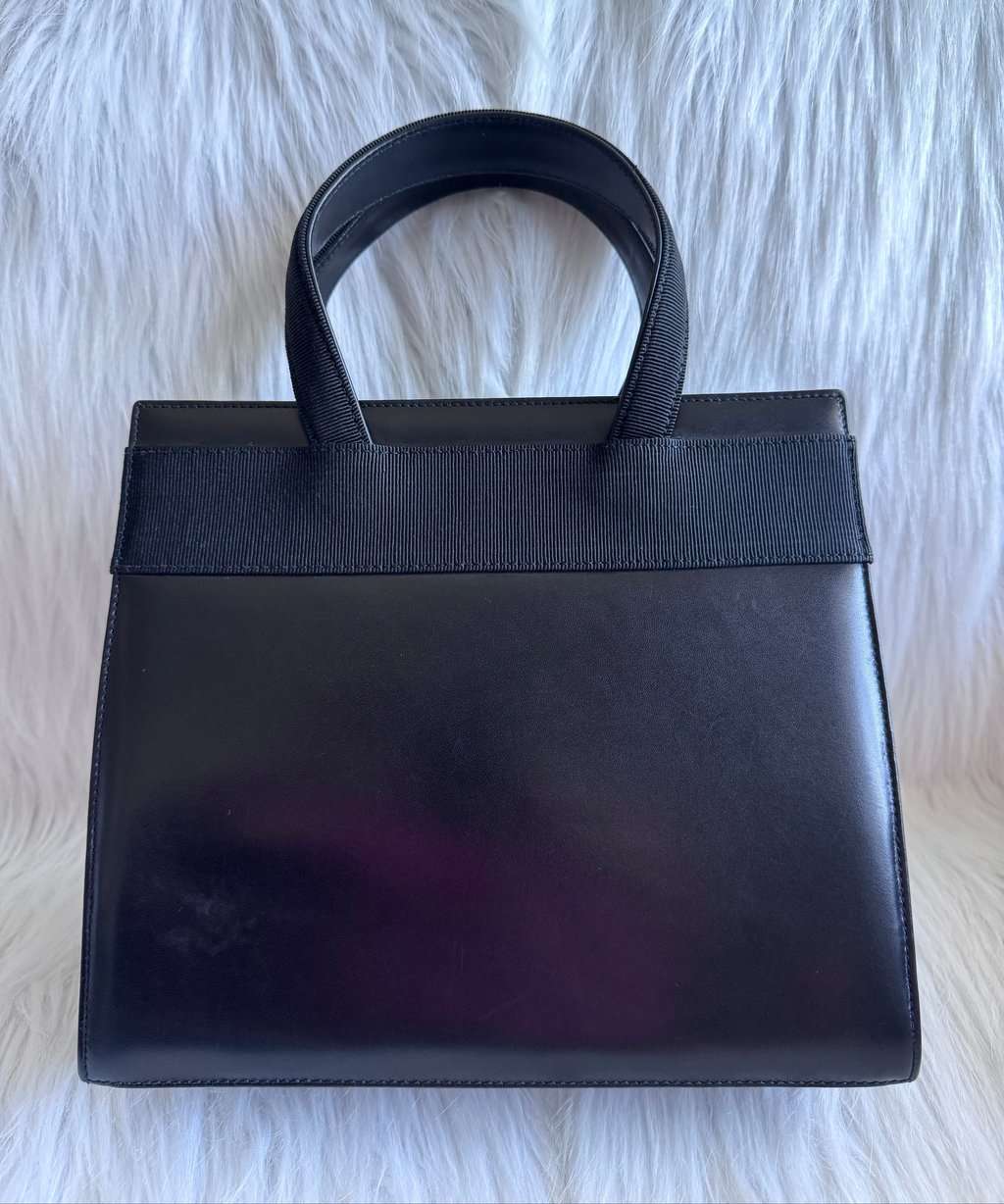 Salvatore Ferragamo Vara Leather Black Two-way Bag Black Leather Good - Box View