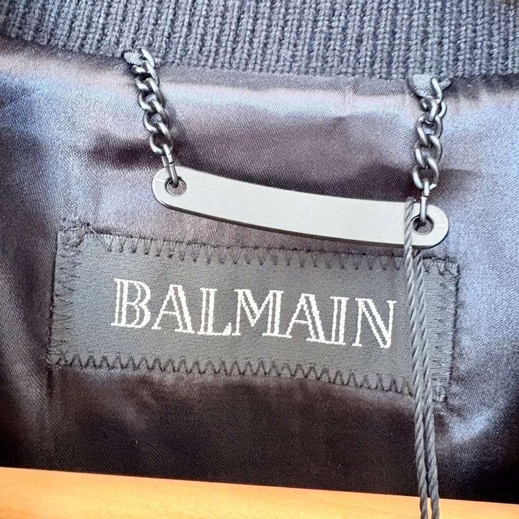 Balmain Balmain Black Varsity Jacket Black Never worn, with tag - Inside View