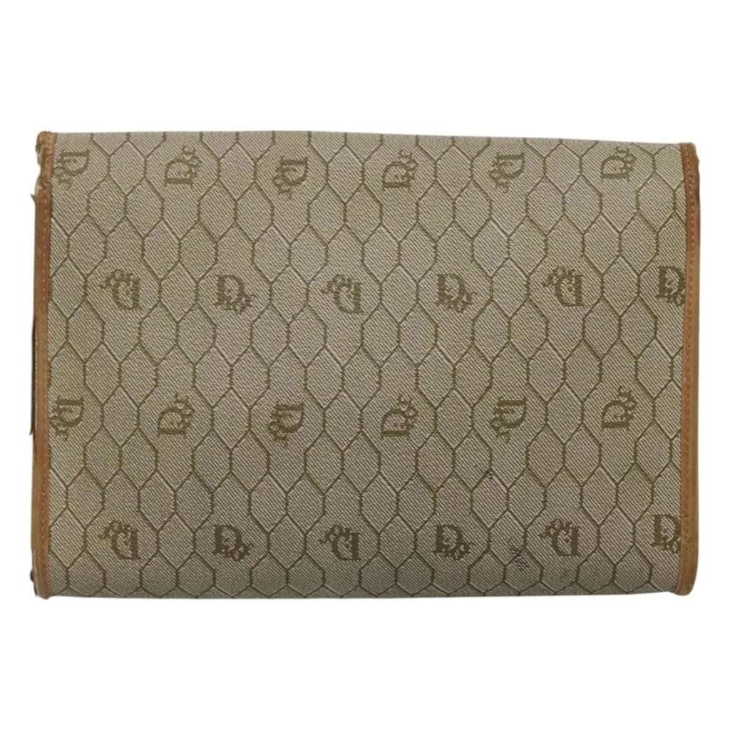 Christian Dior shoulder bag Beige Canvas Good condition - Back View