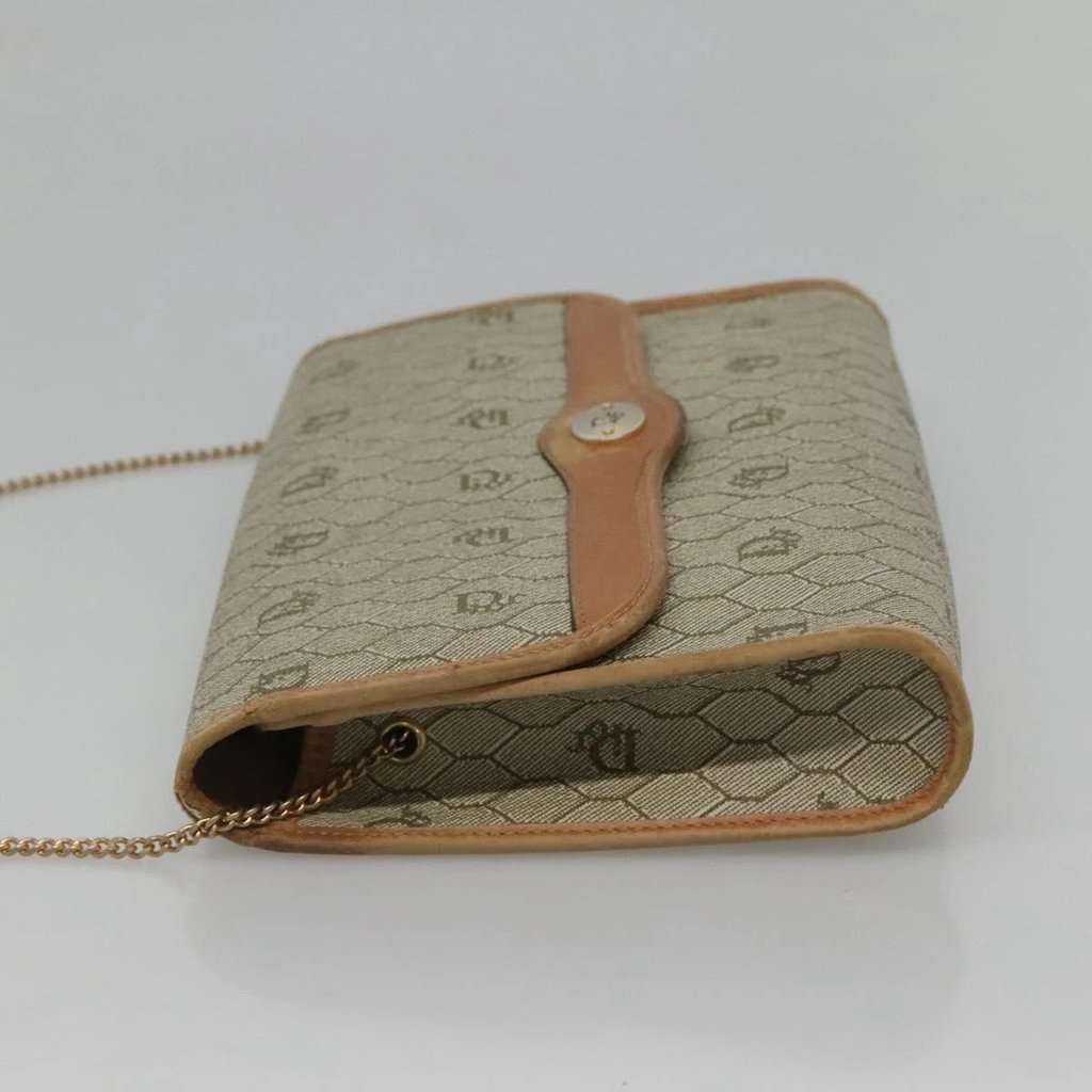 Christian Dior shoulder bag Beige Canvas Good condition - Box View