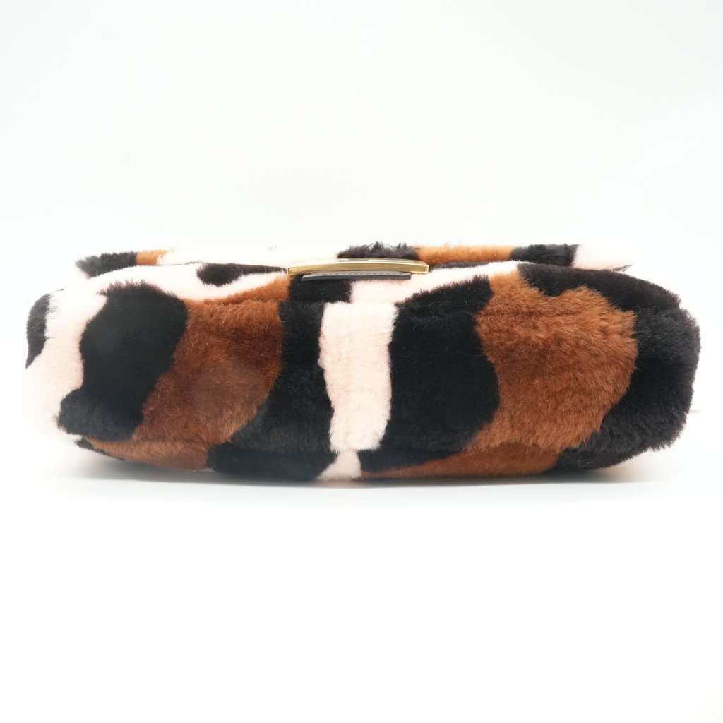Fendi Shearling Large Pink/Brown Bag MultiColor Fur Very good - Inside View