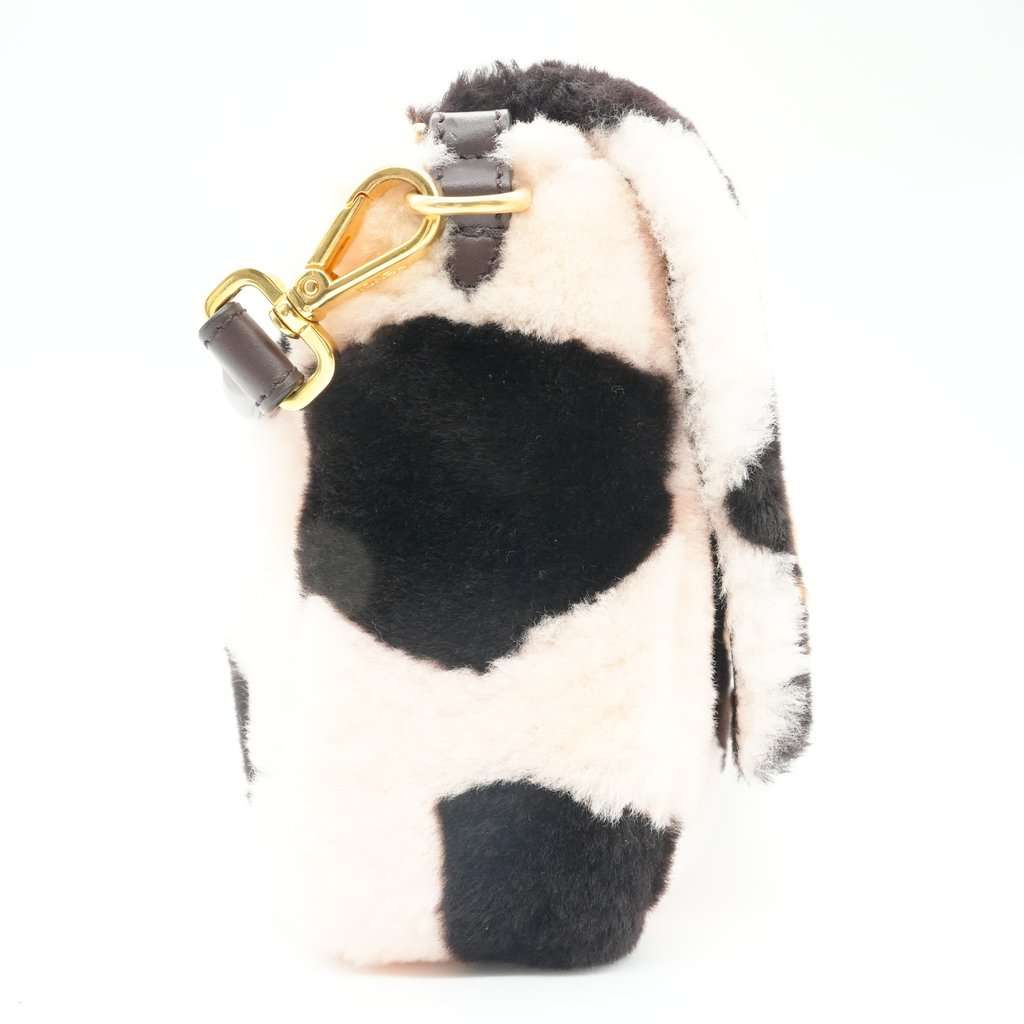 Fendi Shearling Large Pink/Brown Bag MultiColor Fur Very good - Box View