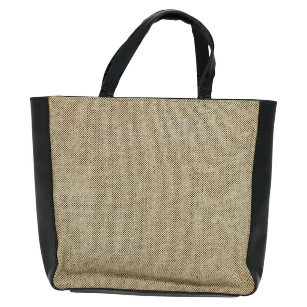 Prada Handbag Beige Canvas Good - Back View