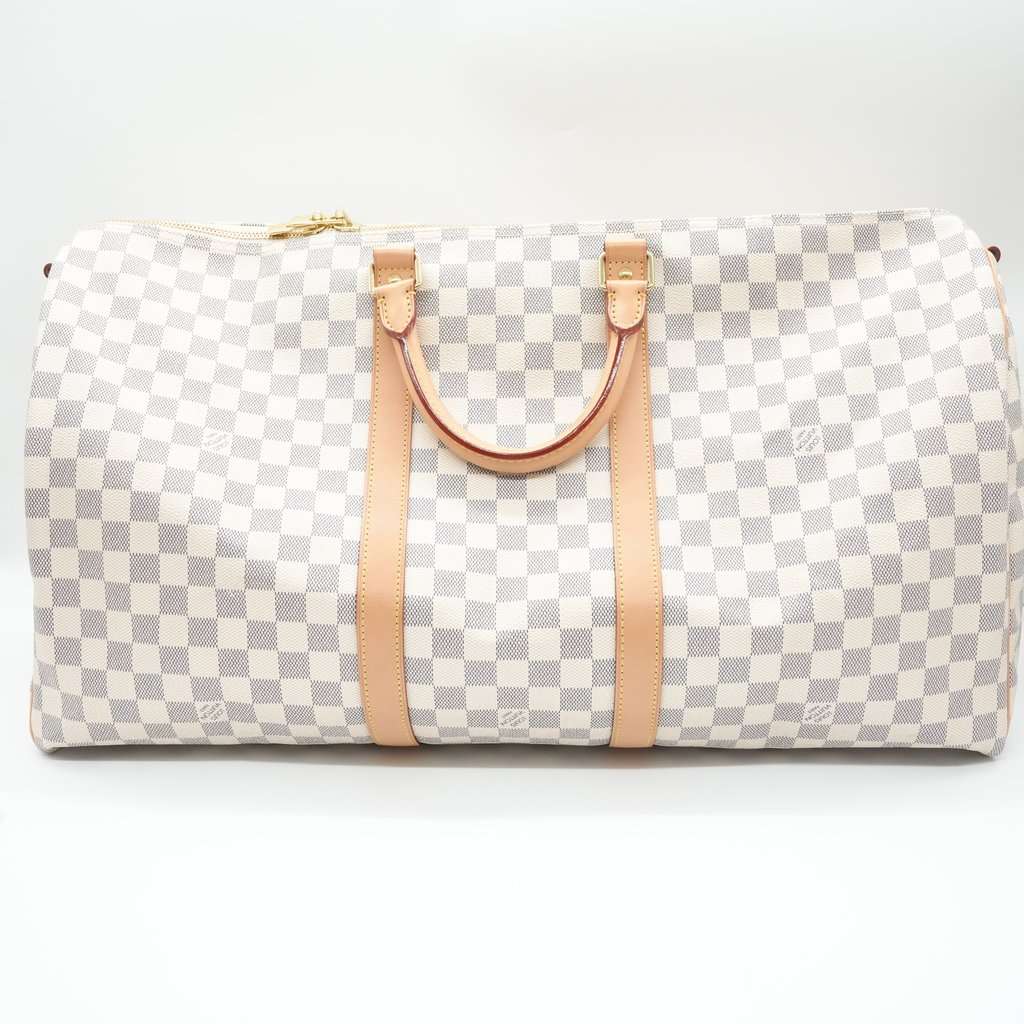Louis Vuitton Keepall Bandouliere 55 Beige Plastic Very good - Back View