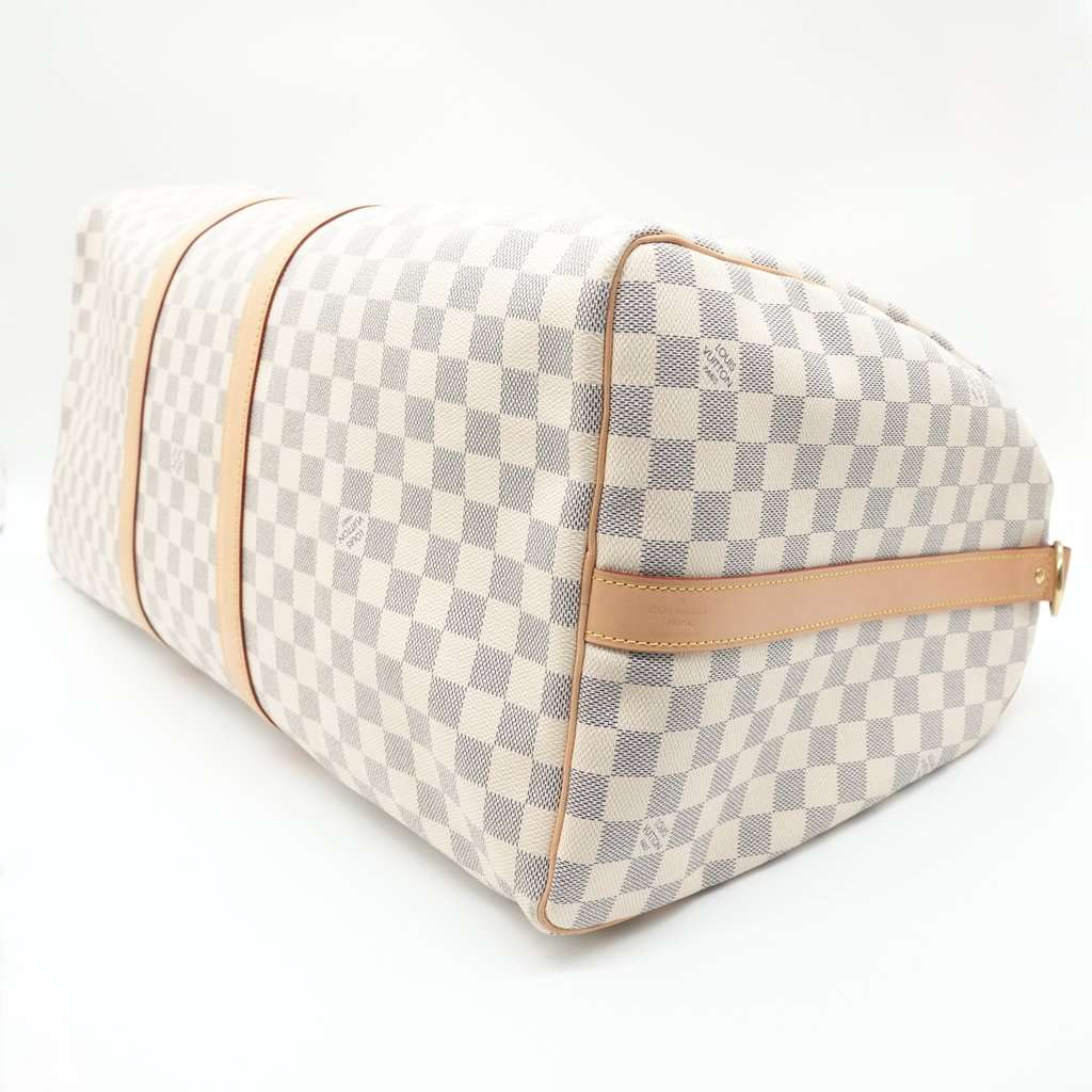 Louis Vuitton Keepall Bandouliere 55 Beige Plastic Very good - Inside View