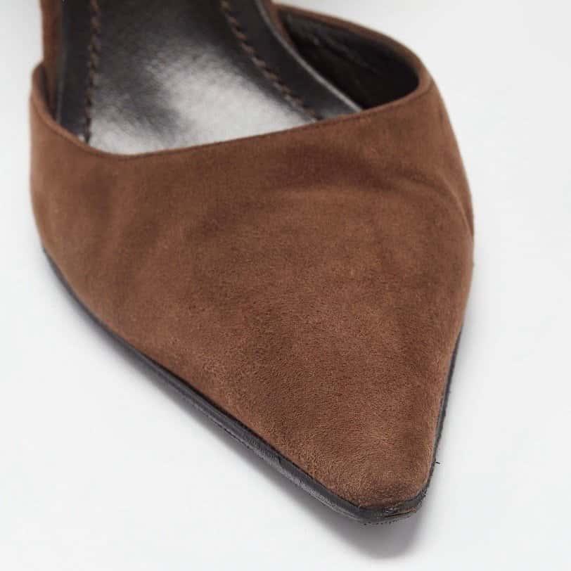 Casadei Suede Mary Jane Brown Suede Good condition - Box View