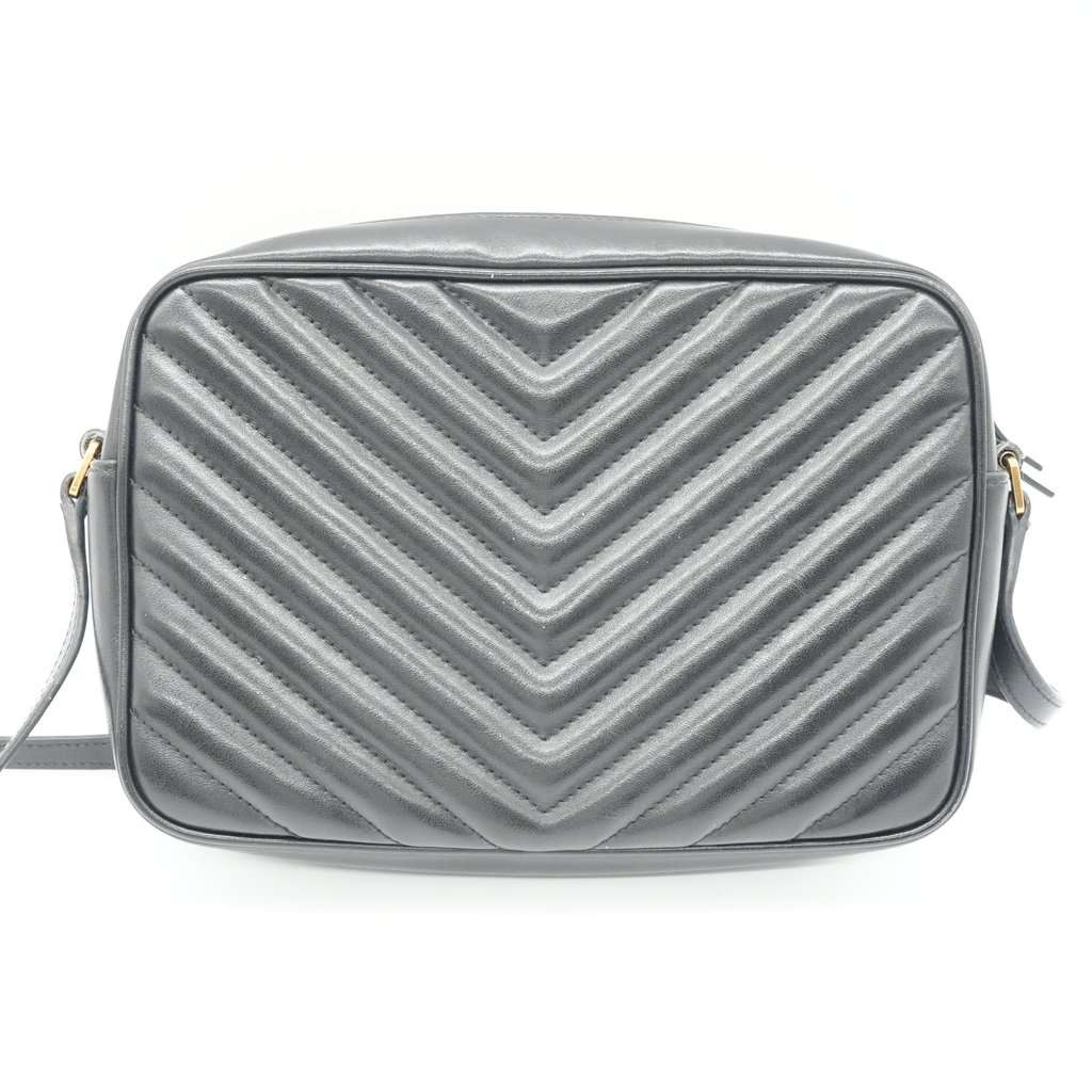 Saint Laurent Lou Camera Bag Black Leather Good - Back View