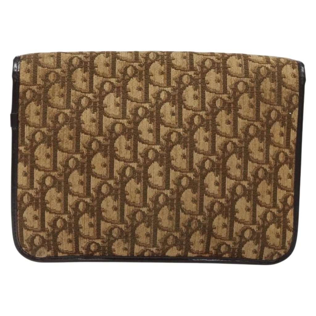 Christian Dior Shoulder Bag Brown Canvas Good - Back View