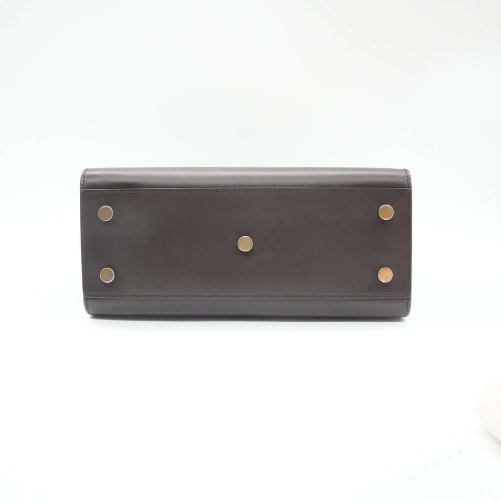Saint Laurent Sac du Jour Brown Burgundy Leather Good - Inside View