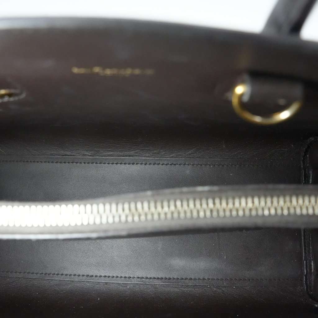 Saint Laurent Sac du Jour Brown Burgundy Leather Good - Model View