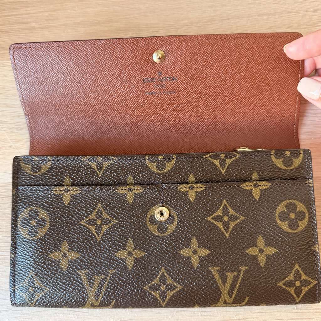 Louis Vuitton Classic monogram wallet Brown Canvas Very good condition - Back View