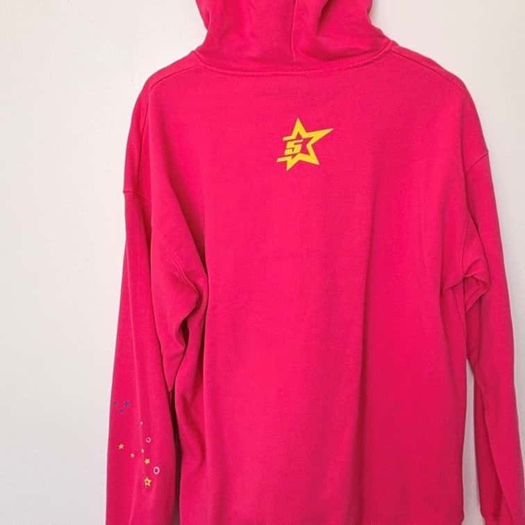 Pinko Sp5der  Pink hoodie Pink Cotton Very good condition - Back View