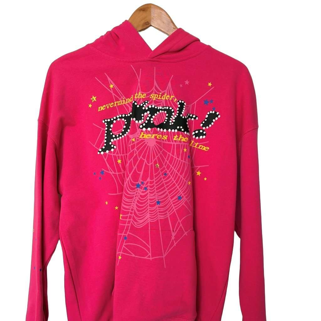 Pinko Sp5der  Pink hoodie Pink Cotton Very good condition - Front View