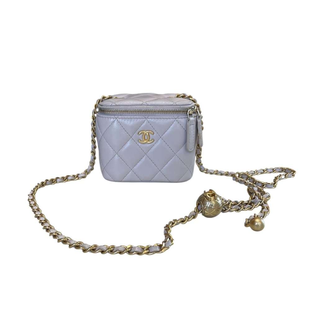 Chanel Mini Vanity Purple Leather Very good - Inside View