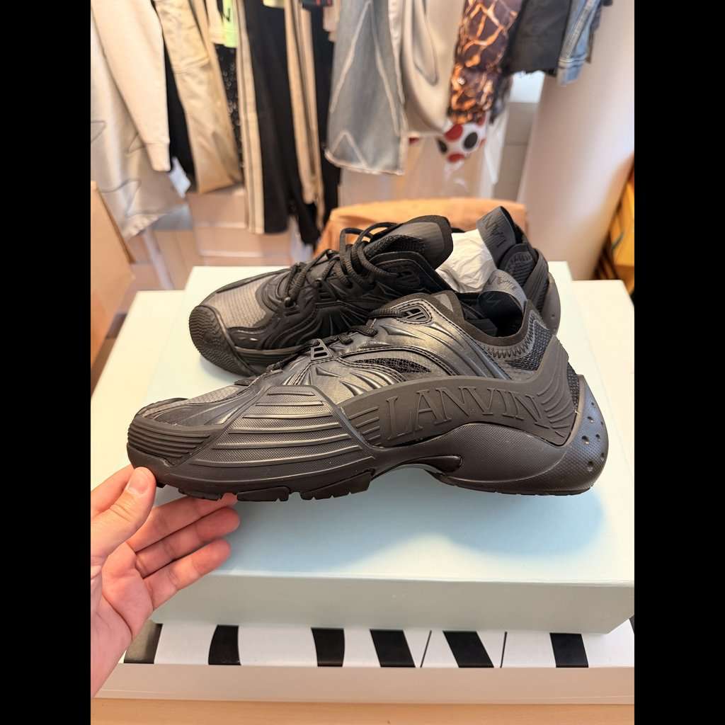 Lanvin Flash X Sneaker Black Never worn - Back View