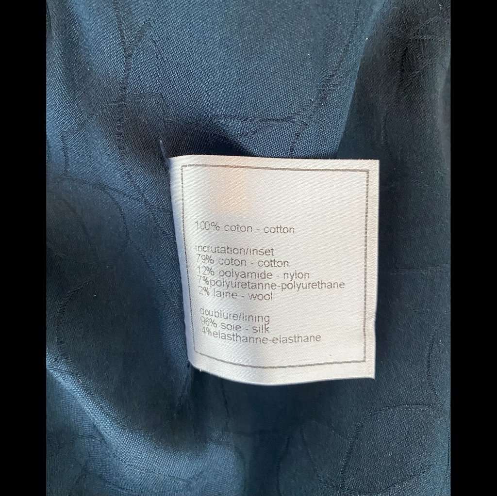 Chanel Twill Trim Denim Jacket Blue Denim Very good condition - Model View