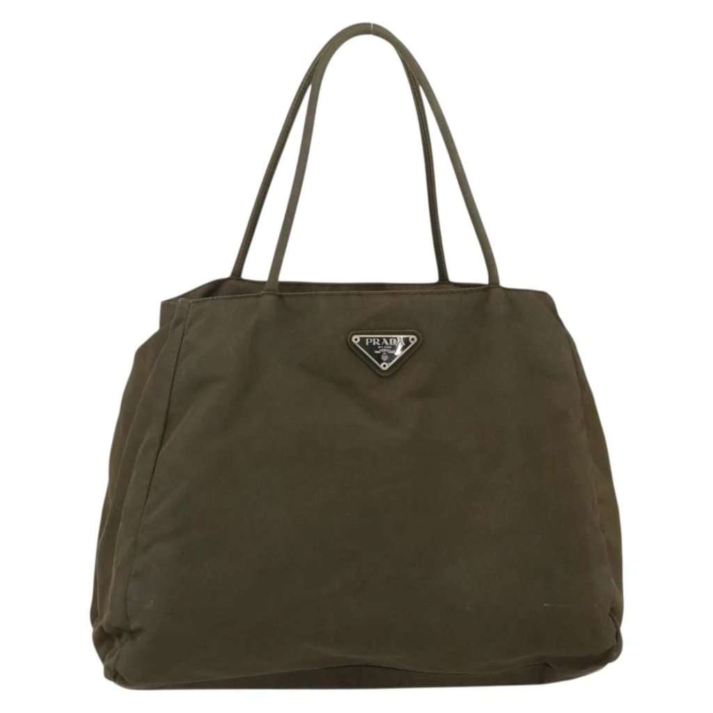 Prada handbag Khaki Good condition - Front View