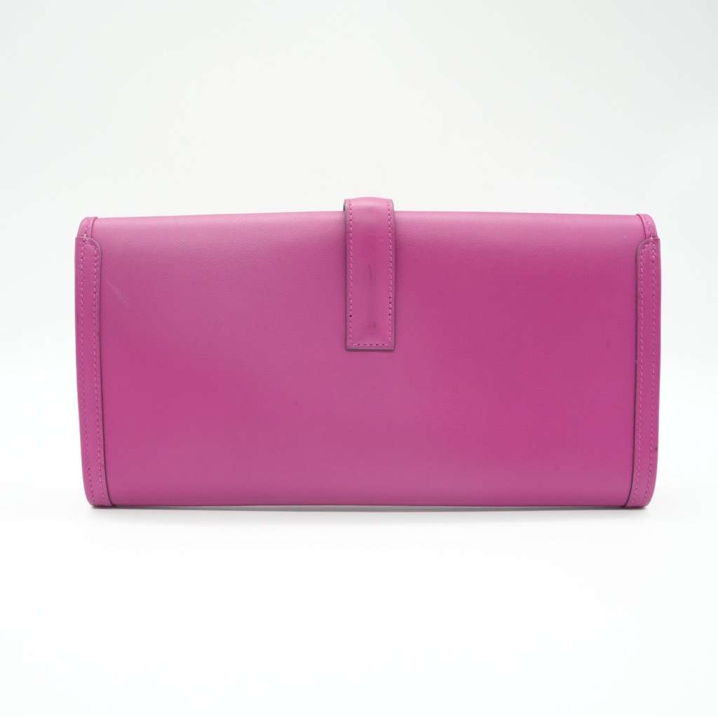 Hermès Jige Elan 29 Clutch Pink Leather Fair - Back View