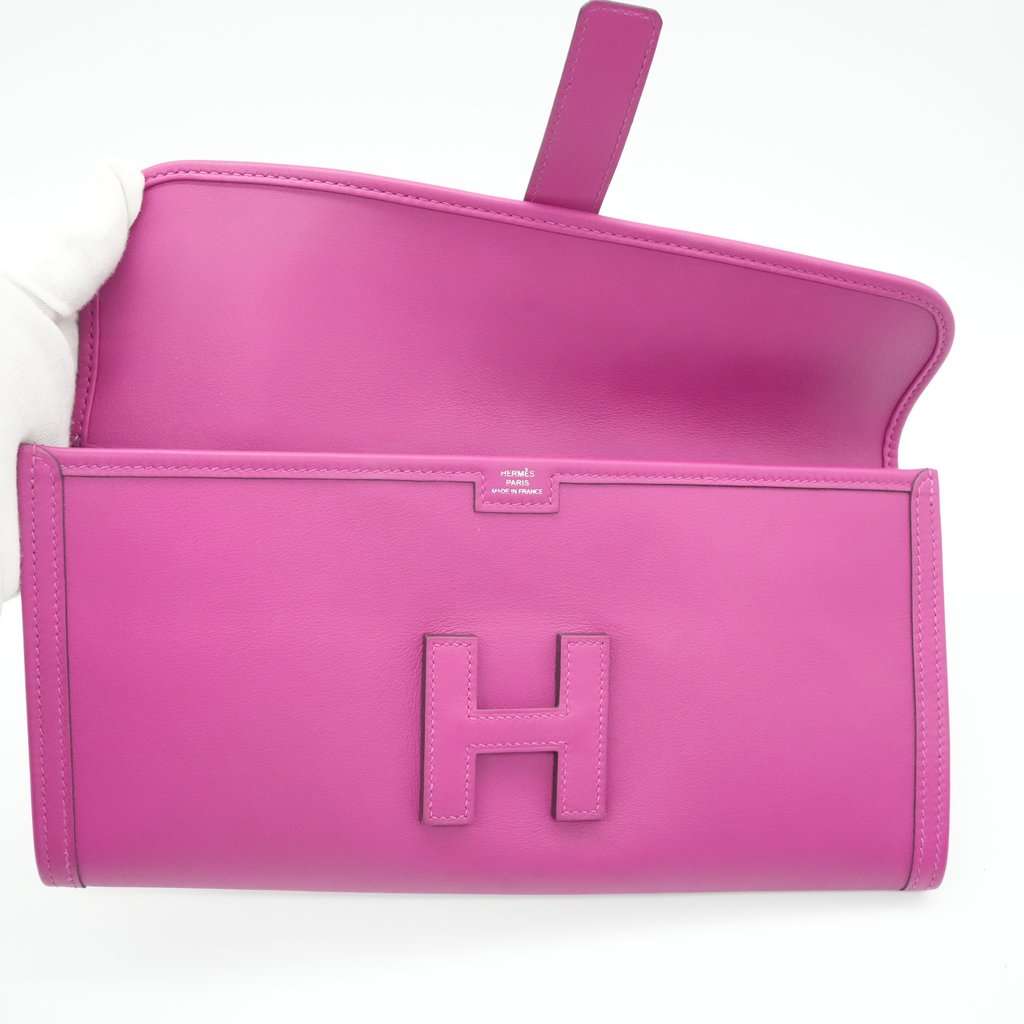 Hermès Jige Elan 29 Clutch Pink Leather Fair - Box View