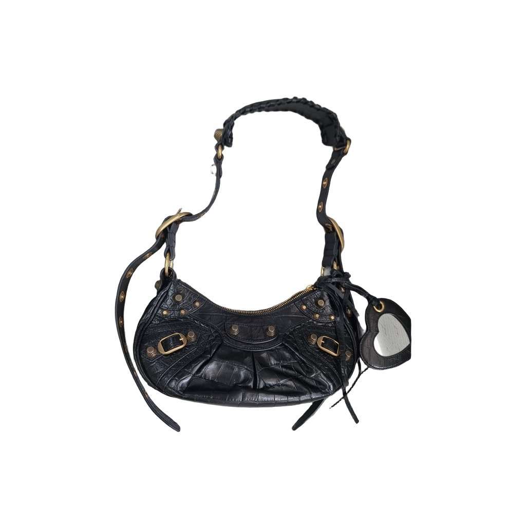 Balenciaga Croc Xs Le Cagole Black Leather Never worn - Front View
