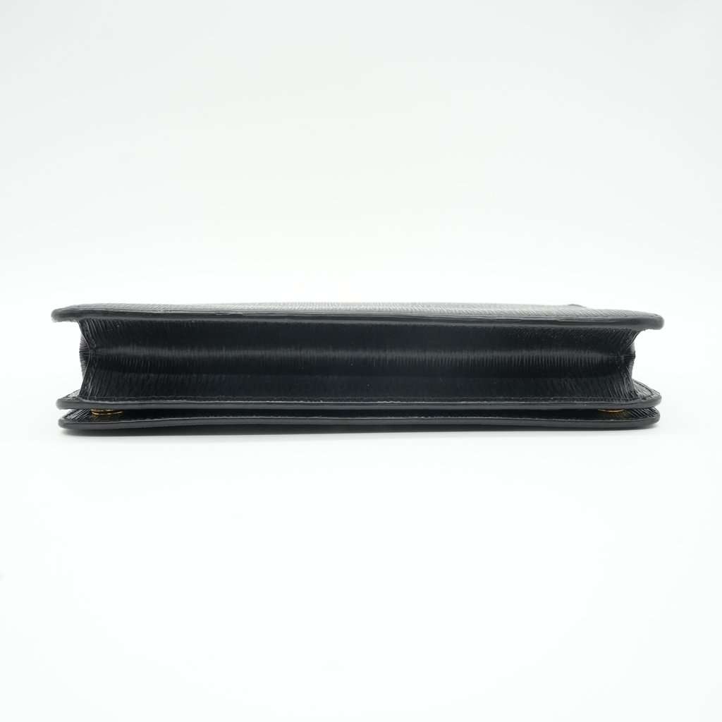 Prada Vitello Move Wallet Chain Black Leather Fair - Inside View