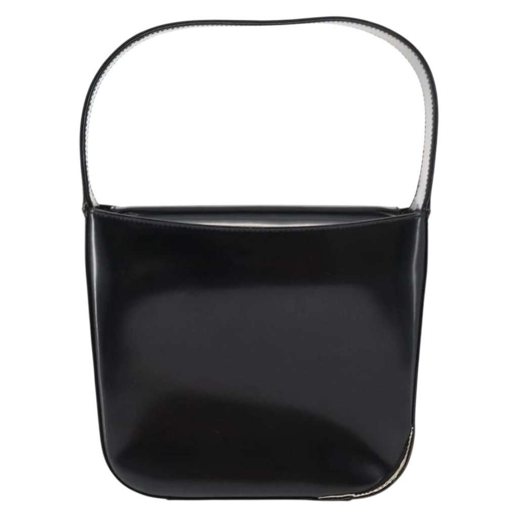 Gucci Shoulder Bag Black Leather Good - Back View