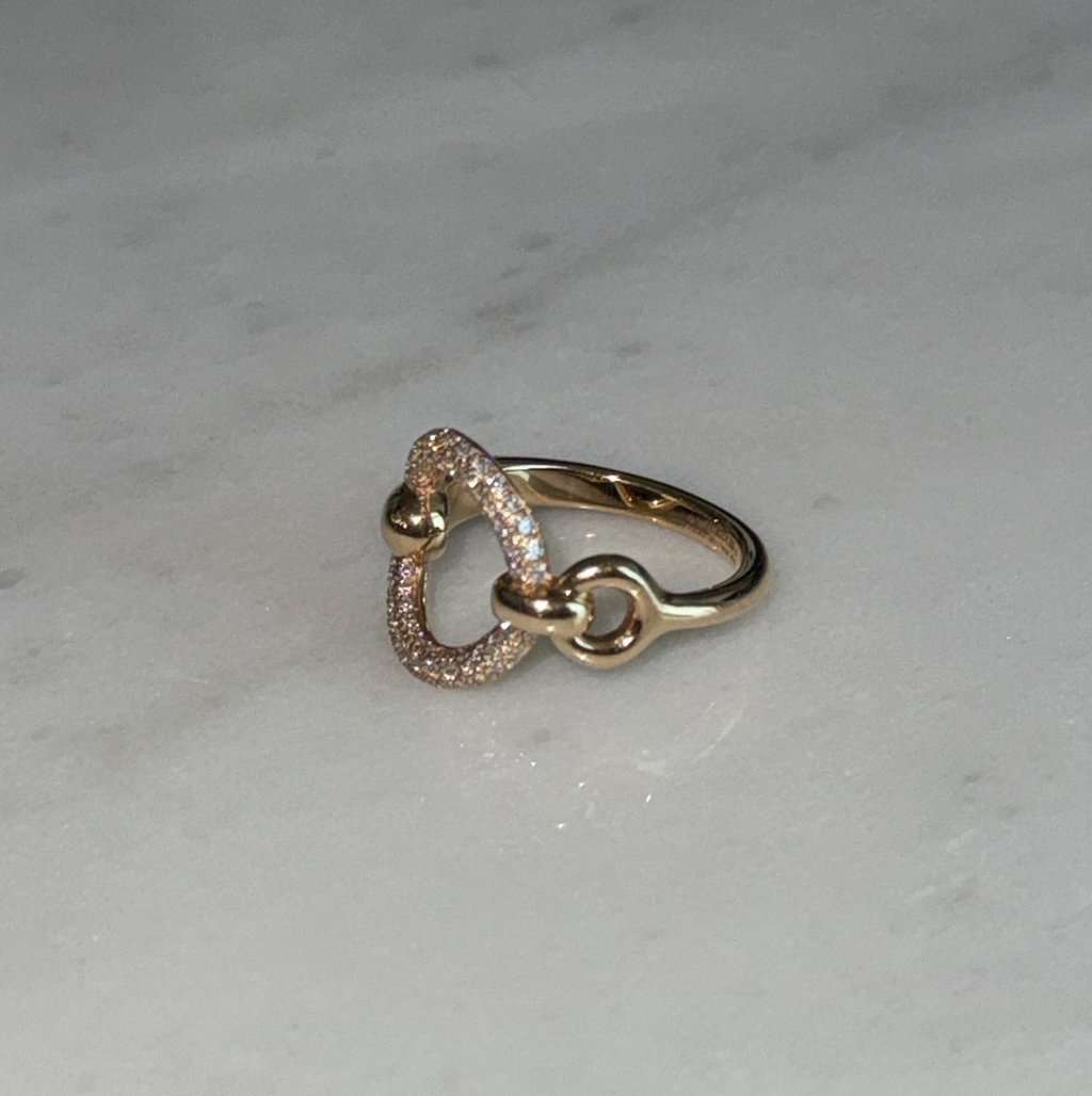 Hermès Filet dOr Ring Gold Rose Gold Never worn - Back View