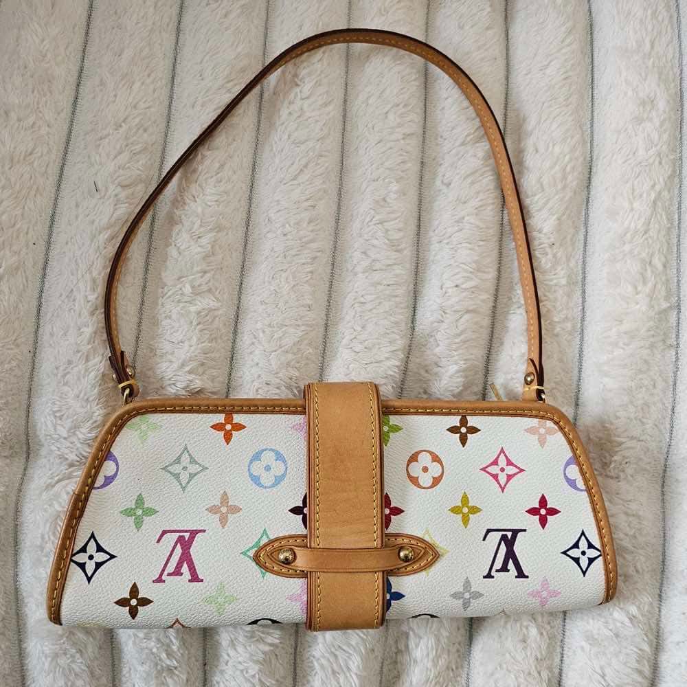 Louis Vuitton Murakami Shirley White Canvas Gold Good - Back View
