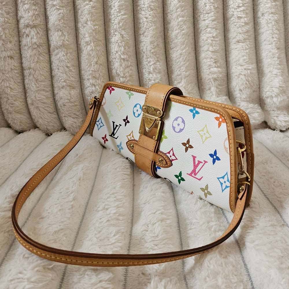 Louis Vuitton Murakami Shirley White Canvas Gold Good - Inside View