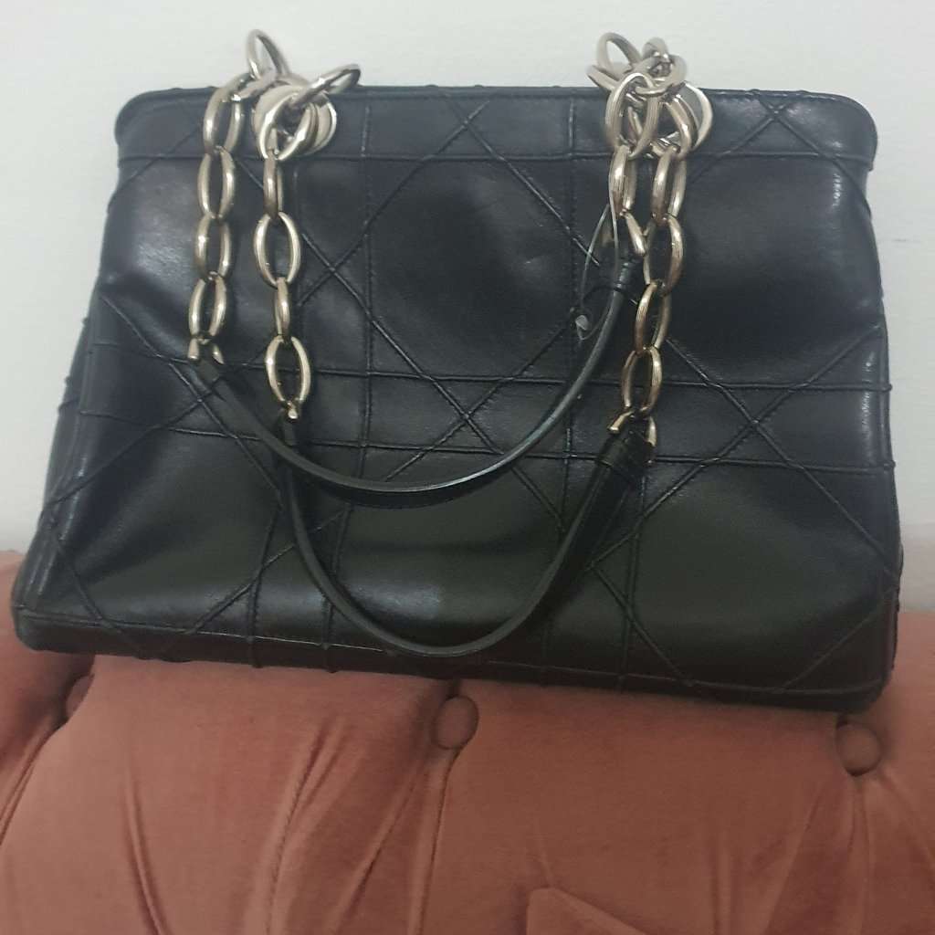 Christian Dior Dior Black Cannage Black Leather Very good condition - Back View