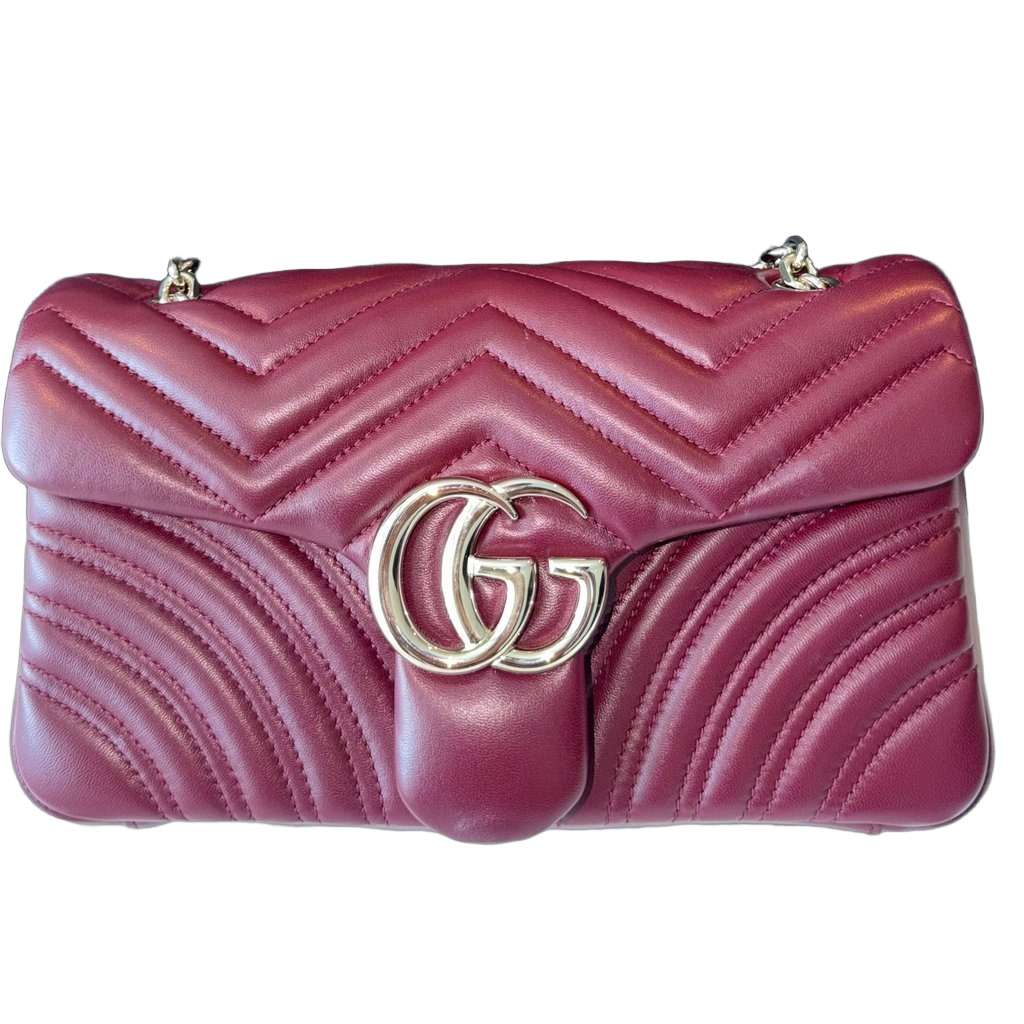 Gucci GG Marmont Burgundy Leather Never worn, with tag - Front View