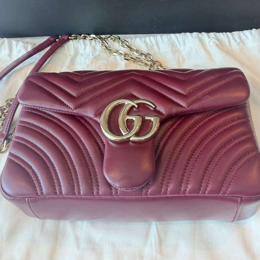 Gucci GG Marmont Burgundy Leather Never worn, with tag - Inside View