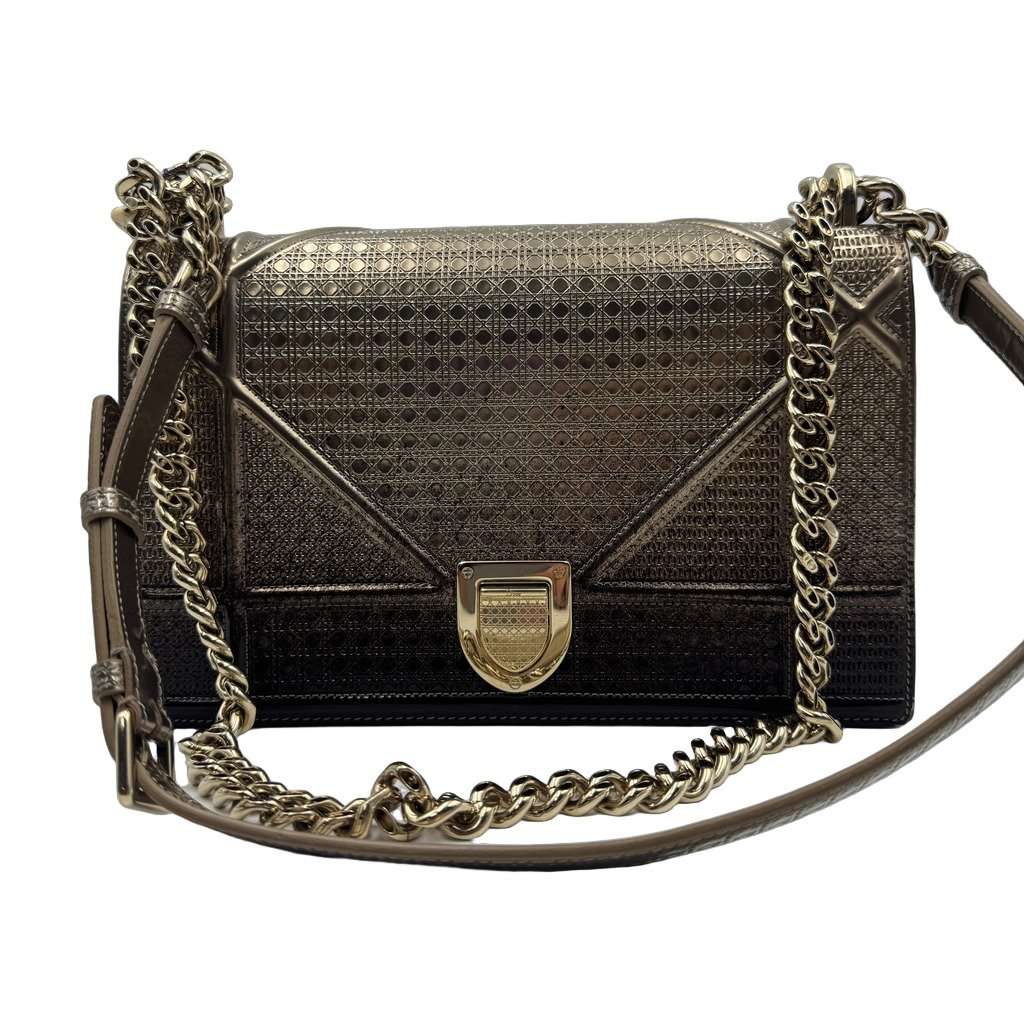 Dior Diorama Gold Leather Very good - Front View