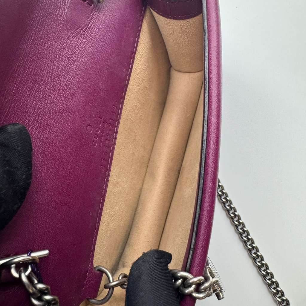 Gucci Dionysus Purple Leather Fair - Model View