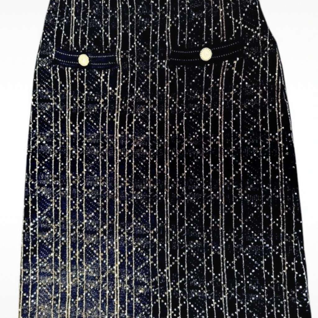 Chanel Métiers D Art Skirt Black Wool Very good - Front View