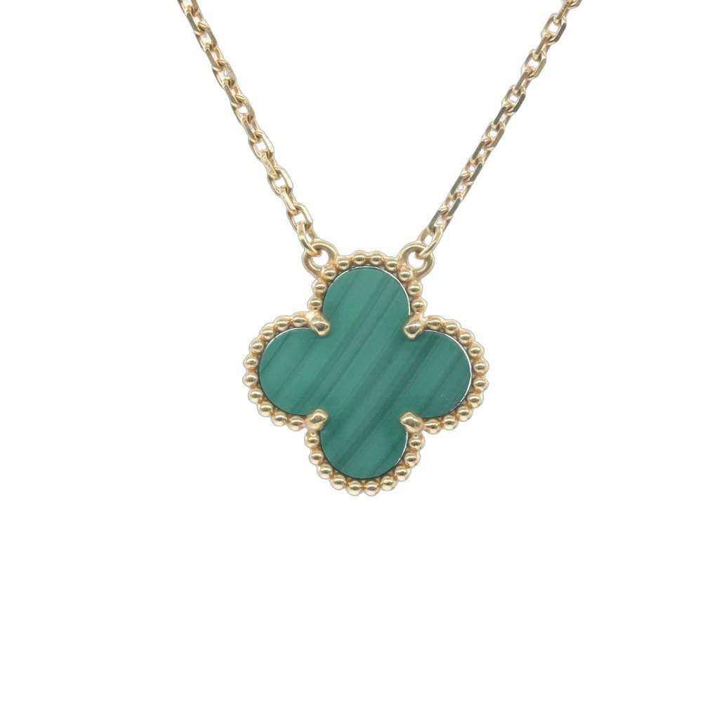 Van Cleef & Arpels Vintage Alhambra Pendant Malachite Gold Gold Very good - Front View