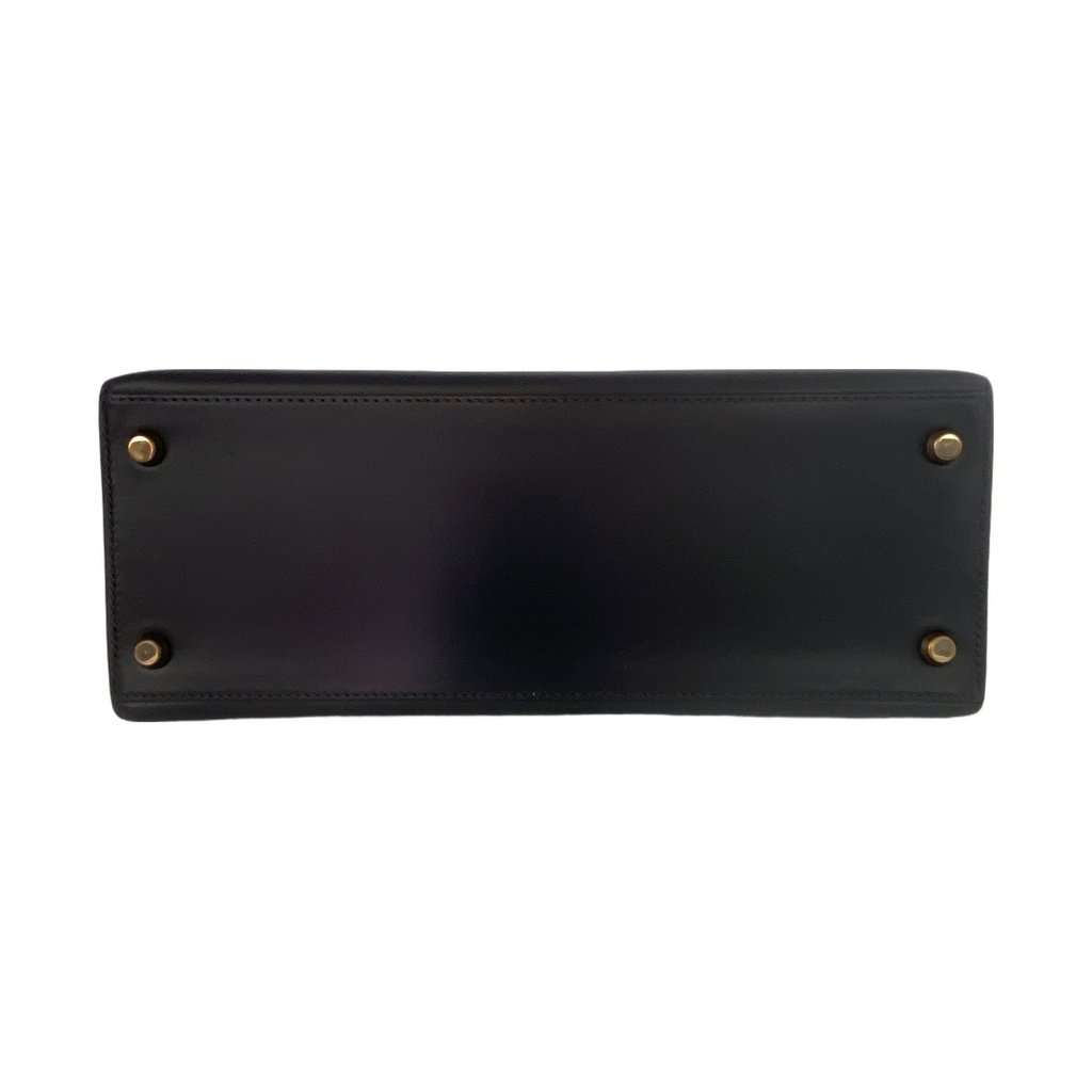 Hermès Kelly 28 Midnight Blue Navy Leather Good condition - Inside View