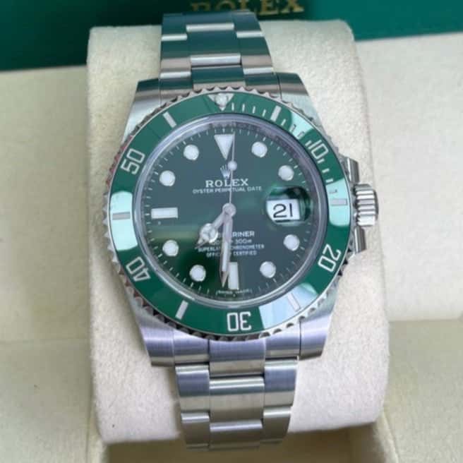 Rolex Submariner 40mm Green Never worn - Back View