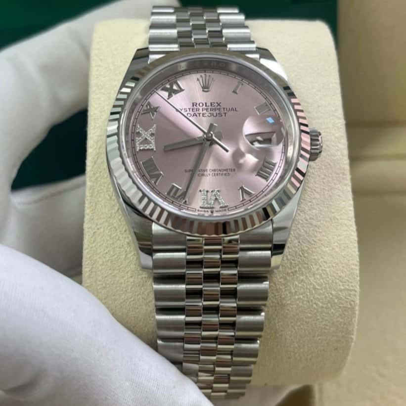 Rolex Datejust 36 Pink Never worn - Inside View