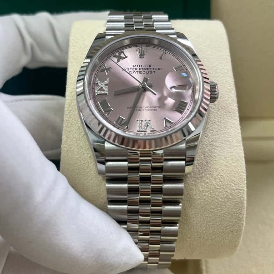 Rolex Datejust 36 Pink Never worn - Box View