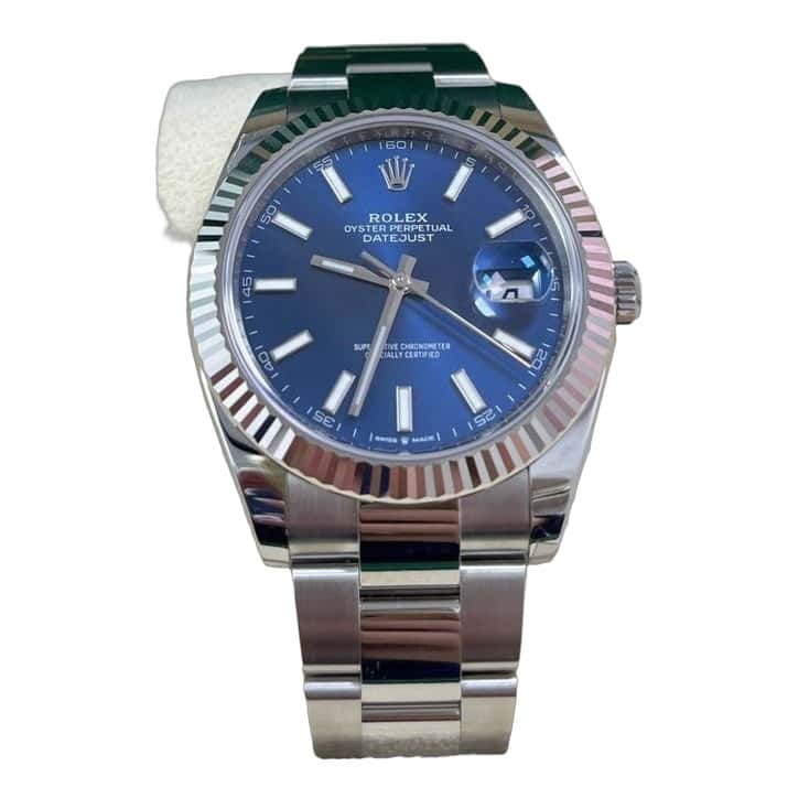 Rolex Datejust 41 Blue Never worn - Front View