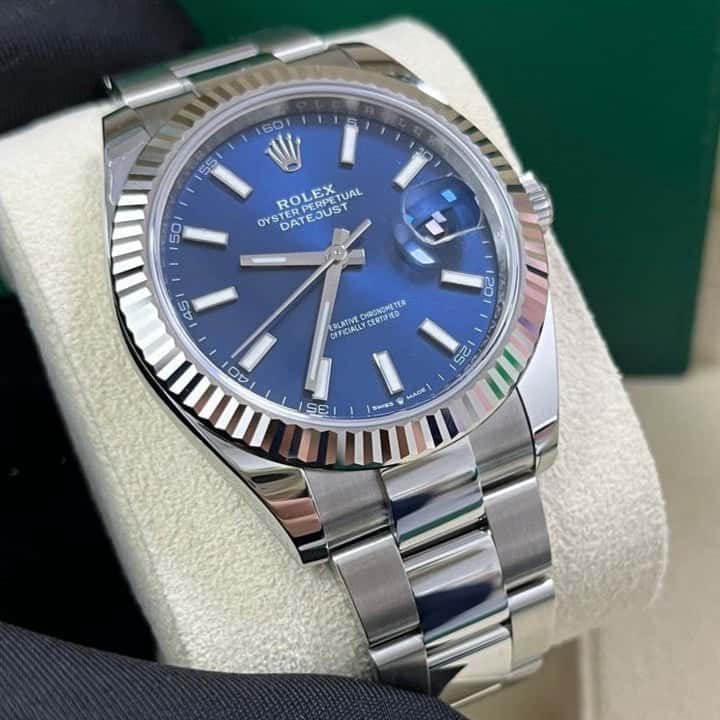 Rolex Datejust 41 Blue Never worn - Box View