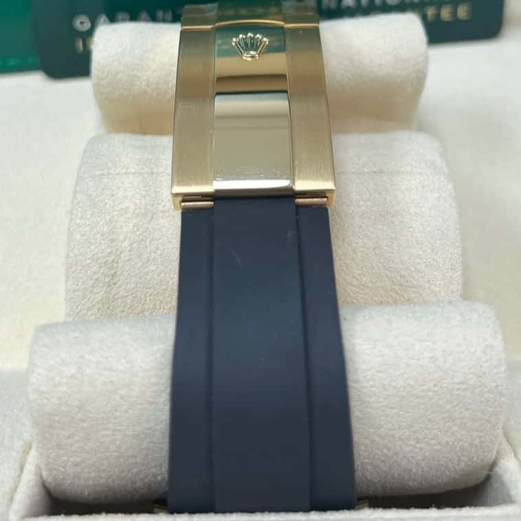 Rolex Yellow Gold Sky-Dweller Watch - Black Index Dial - Oysterflex Bracelet 42mm Black Never worn - Inside View