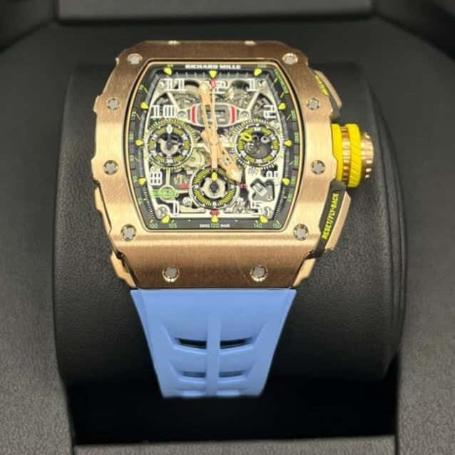 Richard Mille RM 011 11-03 Full Rose Gold Skeleton Dial Pink Never worn - Box View