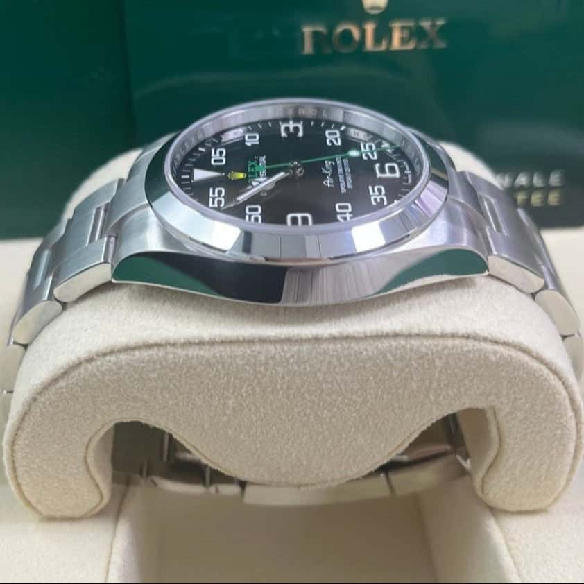 Rolex Air King Smooth Bezel Black Dial Oyster Bracelet 126900 40mm Black Never worn - Inside View